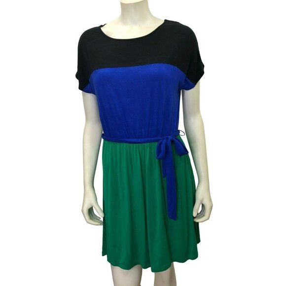 KENSIE‎ KNIT CASUAL COLOR BLOCK  DRESS SIZE MD - Picture 1 of 6
